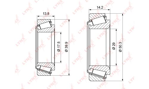 Подшипник ступицы колеса LYNXauto, арт. WB-1124