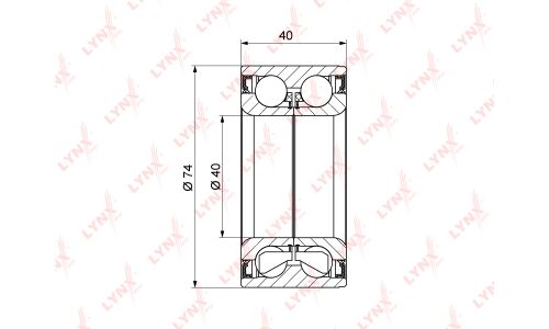 Подшипник ступицы колеса | перед LYNXauto, арт. WB-1160