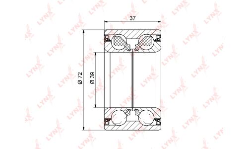 Подшипник ступицы колеса LYNXauto, арт. WB-1175