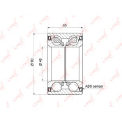 Подшипник ступицы колеса LYNXauto, арт. WB-1182