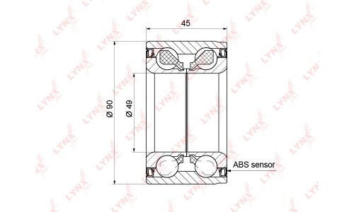 Подшипник ступицы колеса LYNXauto, арт. WB-1182