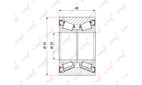 Подшипник ступицы колеса LYNXauto, арт. WB-1204