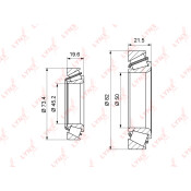Подшипник ступицы колеса LYNXauto, арт. WB-1230