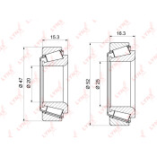 Подшипник ступицы LYNXauto, арт. WB-1243