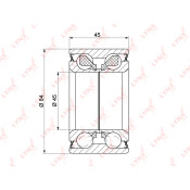 Подшипник ступицы колеса LYNXauto, арт. WB-1257