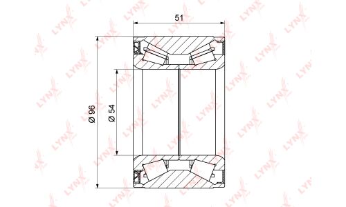 Подшипник ступицы колеса LYNXauto, арт. WB-1264