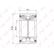 Подшипник ступицы колеса LYNXauto, арт. WB-1267
