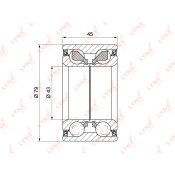 Подшипник ступицы колеса LYNXauto, арт. WB-1272