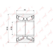 Подшипник ступицы колеса LYNXauto, арт. WB-1298