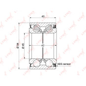 Подшипник ступицы колеса LYNXauto, арт. WB-1325