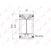 Подшипник ступицы колеса LYNXauto, арт. WB-1330