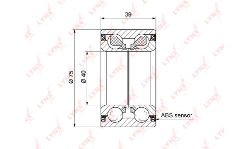 Подшипник ступицы колеса LYNXauto, арт. WB-1330