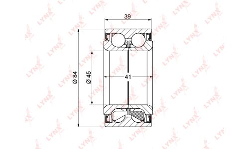 Подшипник ступицы LYNXauto, арт. WB-1333