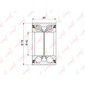 Подшипник ступицы колеса LYNXauto, арт. WB-1335