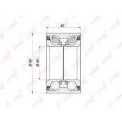 Подшипник ступицы колеса LYNXauto, арт. WB-1336