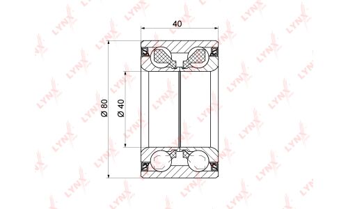 Подшипник ступицы колеса LYNXauto, арт. WB-1336
