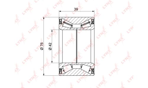 Подшипник ступицы колеса LYNXauto, арт. WB-1340