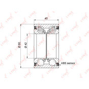 Подшипник ступицы колеса LYNXauto, арт. WB-1344