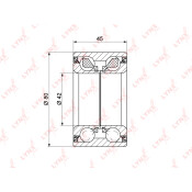 Подшипник ступицы колеса LYNXauto, арт. WB-1351