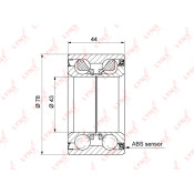 Подшипник ступицы колеса LYNXauto, арт. WB-1354
