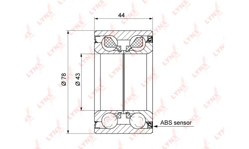 Подшипник ступицы колеса LYNXauto, арт. WB-1354