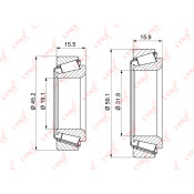 Подшипник ступицы колеса к-т 2шт. | перед LYNXauto, арт. WB-1378