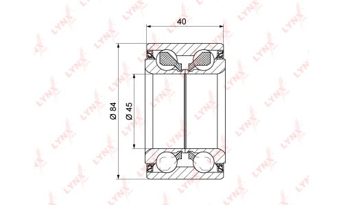 Подшипник ступицы колеса LYNXauto, арт. WB-1391