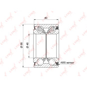 Подшипник ступицы колеса LYNXauto, арт. WB-1392