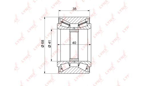 Подшипник ступицы колеса LYNXauto, арт. WB-1402