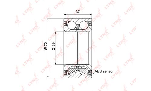 Подшипник ступицы колеса LYNXauto, арт. WB-1425