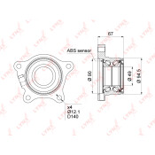 Ступица колеса LYNXauto, арт. WB-1491