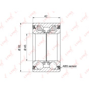 Подшипник ступицы колеса LYNXauto, арт. WB-1532