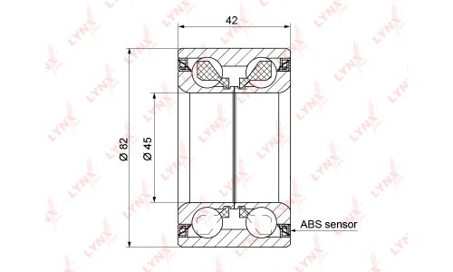 Подшипник ступицы колеса LYNXauto, арт. WB-1532