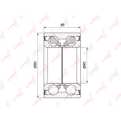 Подшипник ступицы колеса LYNXauto, арт. WB-1148