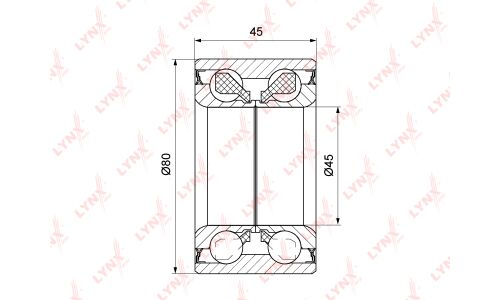 Подшипник ступицы колеса LYNXauto, арт. WB-1148