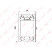 Подшипник ступицы колеса LYNXauto, арт. WB-1156