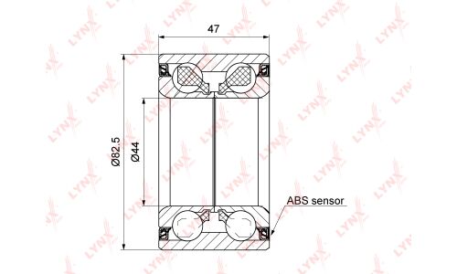 Подшипник ступицы колеса LYNXauto, арт. WB-1190