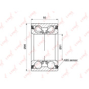 Подшипник ступицы колеса LYNXauto, арт. WB-1207