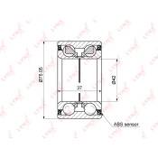 Подшипник ступицы колеса LYNXauto, арт. WB-1218