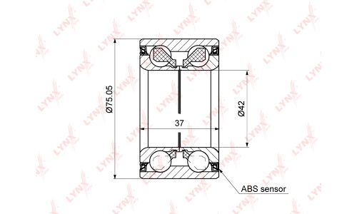 Подшипник ступицы колеса LYNXauto, арт. WB-1218