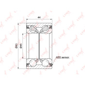 Подшипник ступицы колеса LYNXauto, арт. WB-1219