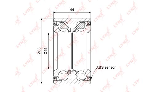 Подшипник ступицы колеса LYNXauto, арт. WB-1219