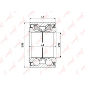 Подшипник ступицы колеса LYNXauto, арт. WB-1251