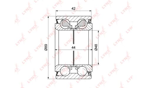 Подшипник ступицы колеса LYNXauto, арт. WB-1251