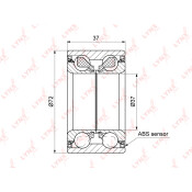 Подшипник ступицы колеса LYNXauto, арт. WB-1284