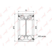 Подшипник ступицы колеса LYNXauto, арт. WB-1287