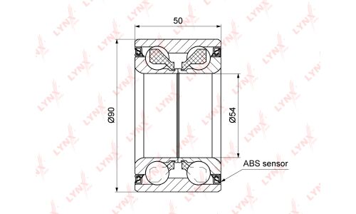 Подшипник ступицы колеса LYNXauto, арт. WB-1288