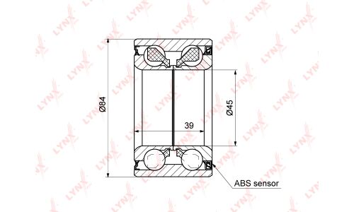 Подшипник ступицы колеса LYNXauto, арт. WB-1292