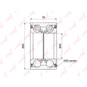 Подшипник ступицы колеса LYNXauto, арт. WB-1299