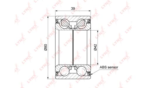 Подшипник ступицы колеса LYNXauto, арт. WB-1299